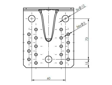 KP21 40221 KĄTOWNIK Z PRZETŁOCZENIEM 105x105x90x2,5 20SZT DOMAX - 3